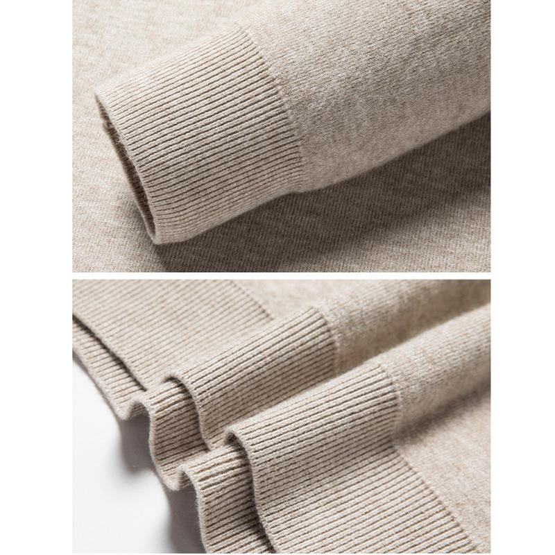 Ribbed cuff and hem detail